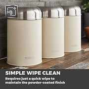 Tower  Infinity Tea Coffee Sugar Canisters in Pebble Kitchen Storage T826101PEB3