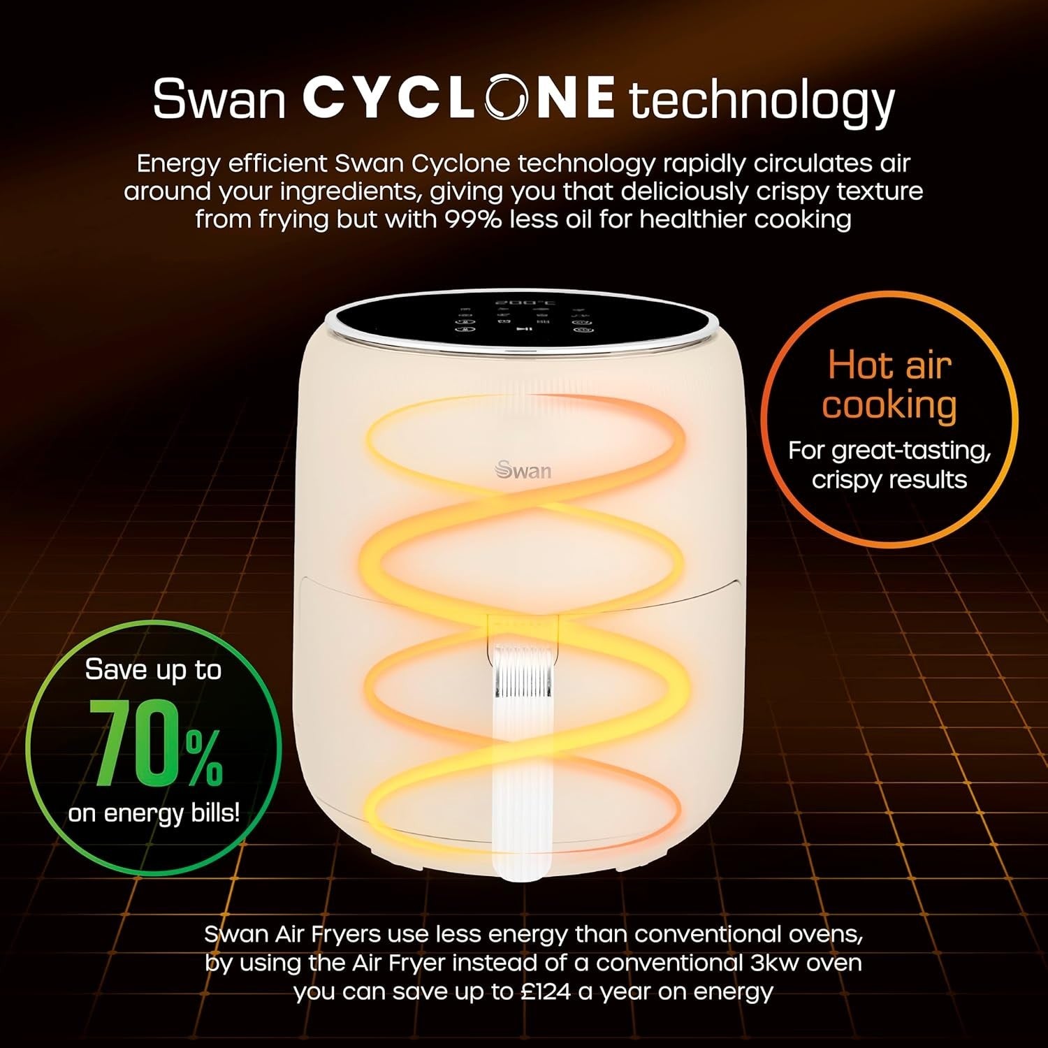 Swan Retro Revive Cream StoveTop Kettle Toaster & Digital Air Fryer Bundle Set9