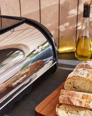 Morphy Richards Equip Black Large Roll Front Bread Bin & Large Storage Canisters10