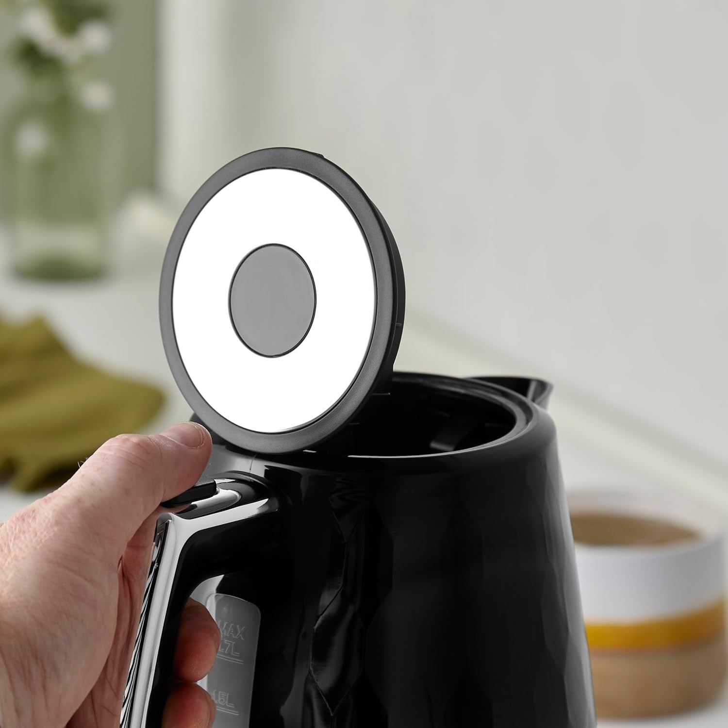 Swan Hexton Black Kettle & 2 Slice Toaster Hexagonal Texture Chrome Accents14