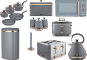 Tower Cavaletto Complete Kitchen Set of 15 Items Grey & Rose Gold 3 Yr Guarantee0
