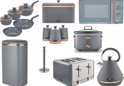 Tower Cavaletto Complete Kitchen Set of 15 Items Grey & Rose Gold 3 Yr Guarantee0