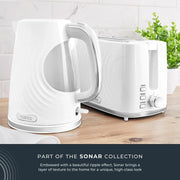 Tower Sonar White Kettle 2 Slice Toaster & 800W 20L Manual Microwave T24044WHT1