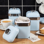 Swan Retro Revive Blue Kettle 2 Slice Toaster Microwave Canisters Bundle Set4