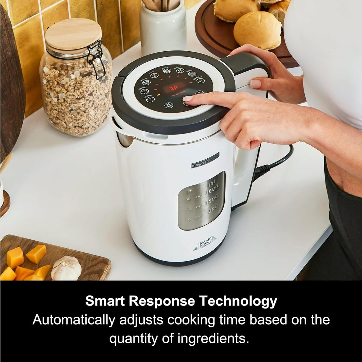 Morphy Richards Total Control 1.6L Soup Maker 1000W – Sauté Smoothie Self-Clean2