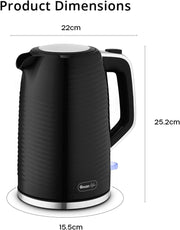 Swan Wave Black Kettle 2 Slice Toaster  & 800W Microwave Matching Kitchen Set8