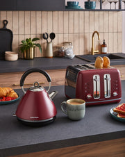 Morphy Richards Accents Rhubarb Kettle & 4 Slice Toaster Bundle Limited Edition2