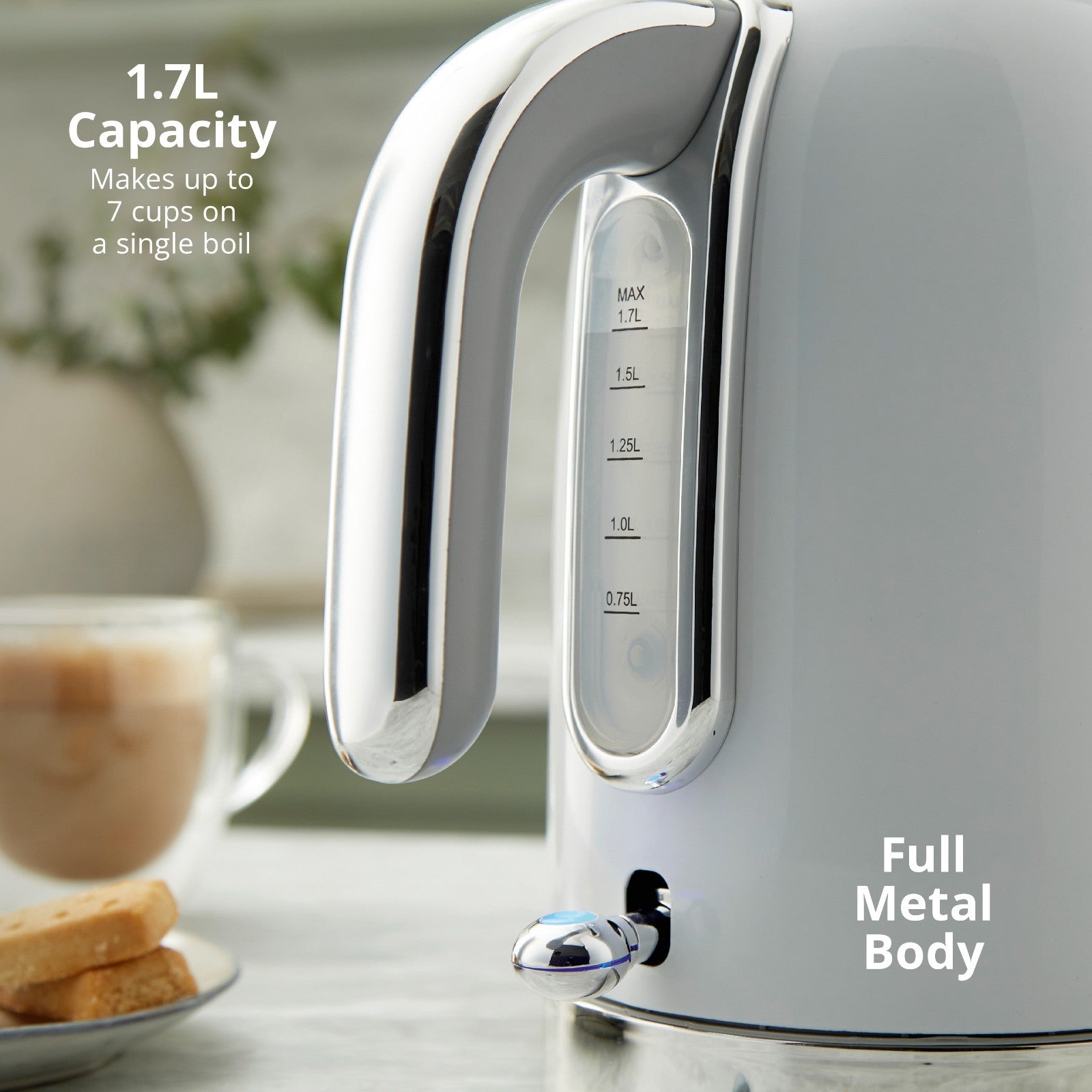 Swan Solace White Kettle Toaster and Canisters Matching Kitchen Set Chtome Trim8