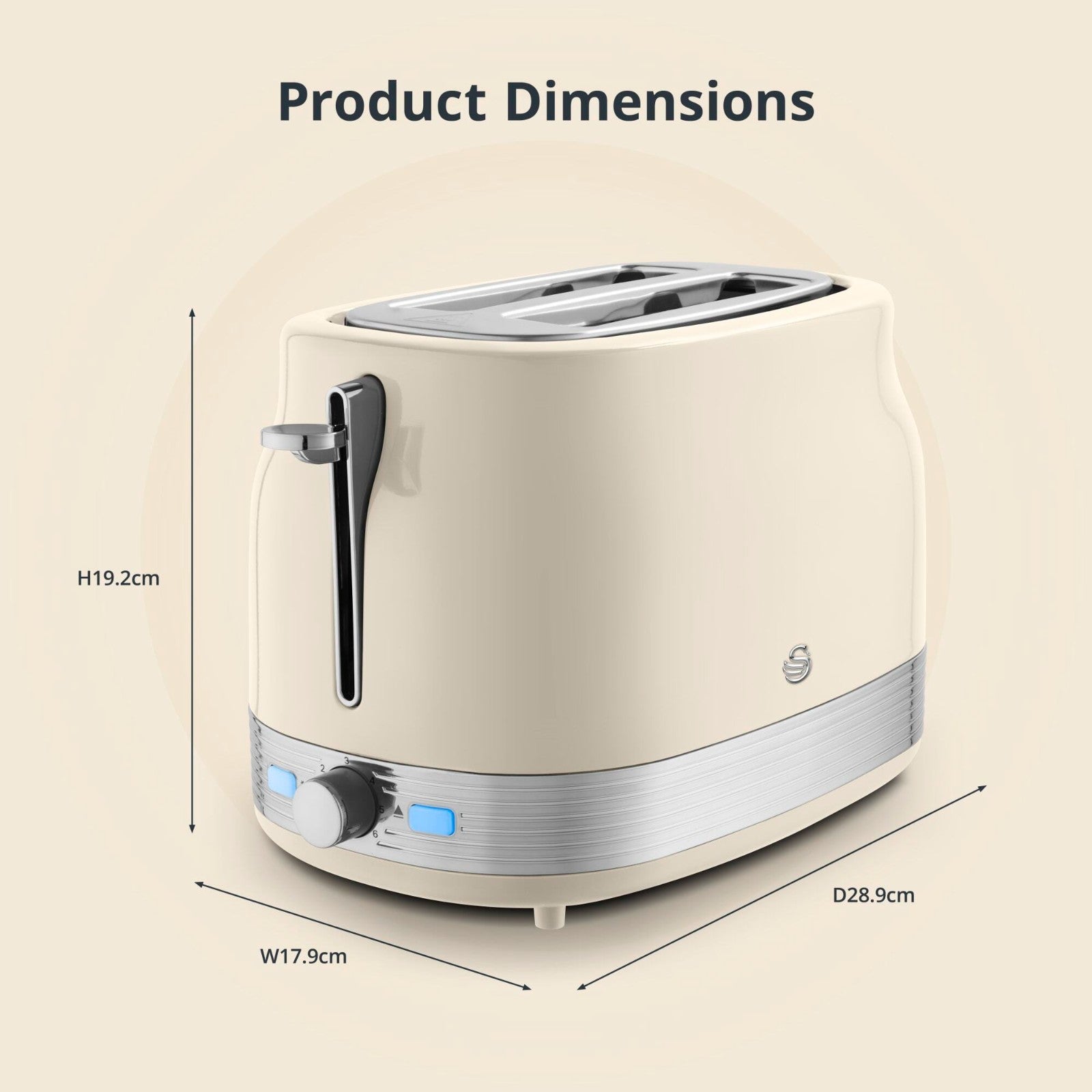 Swan Retro Revive Cream StoveTop Kettle Toaster & Digital Air Fryer Bundle Set13