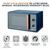 Tower Cavaletto Blue Kettle Toaster Microwave Matching Kitchen Storage Set of 812