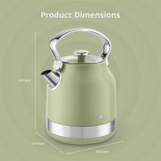 Swan Retro Revive Green Stovetop Design Kettle 4 Slice Toaster & Canisters Set9