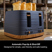 Morphy Richards Clay Range Kettle, 4 Slice Toaster and Microwave Set in Flint6