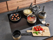 Morphy Richards Pan Set Cream Recycled Aluminium 5 Piece Cookware Set 8595043