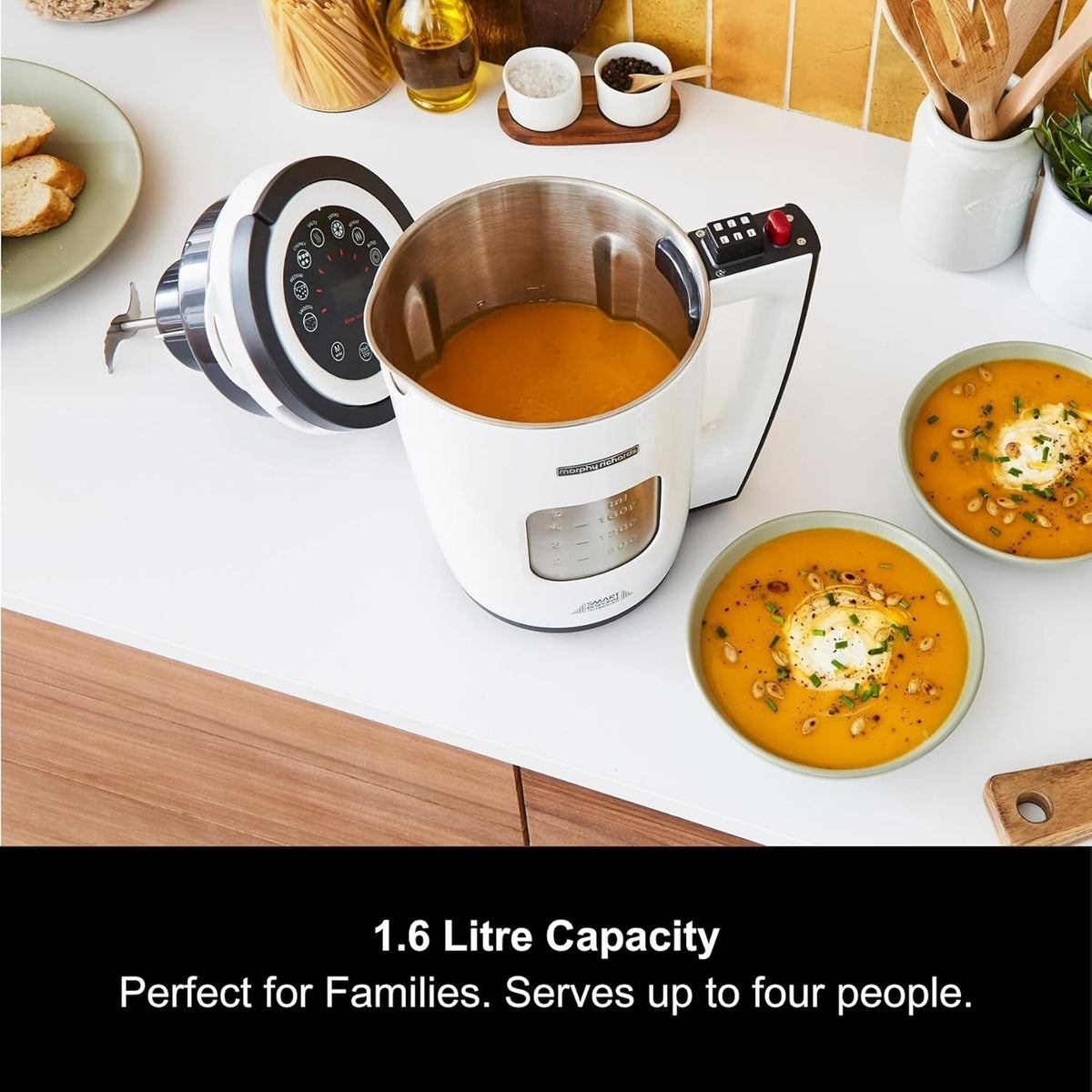 Morphy Richards Total Control 1.6L Soup Maker 1000W – Sauté Smoothie Self-Clean6