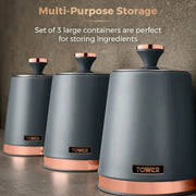 Tower Cavaletto Complete Kitchen Set of 15 Items Grey & Rose Gold 3 Yr Guarantee13