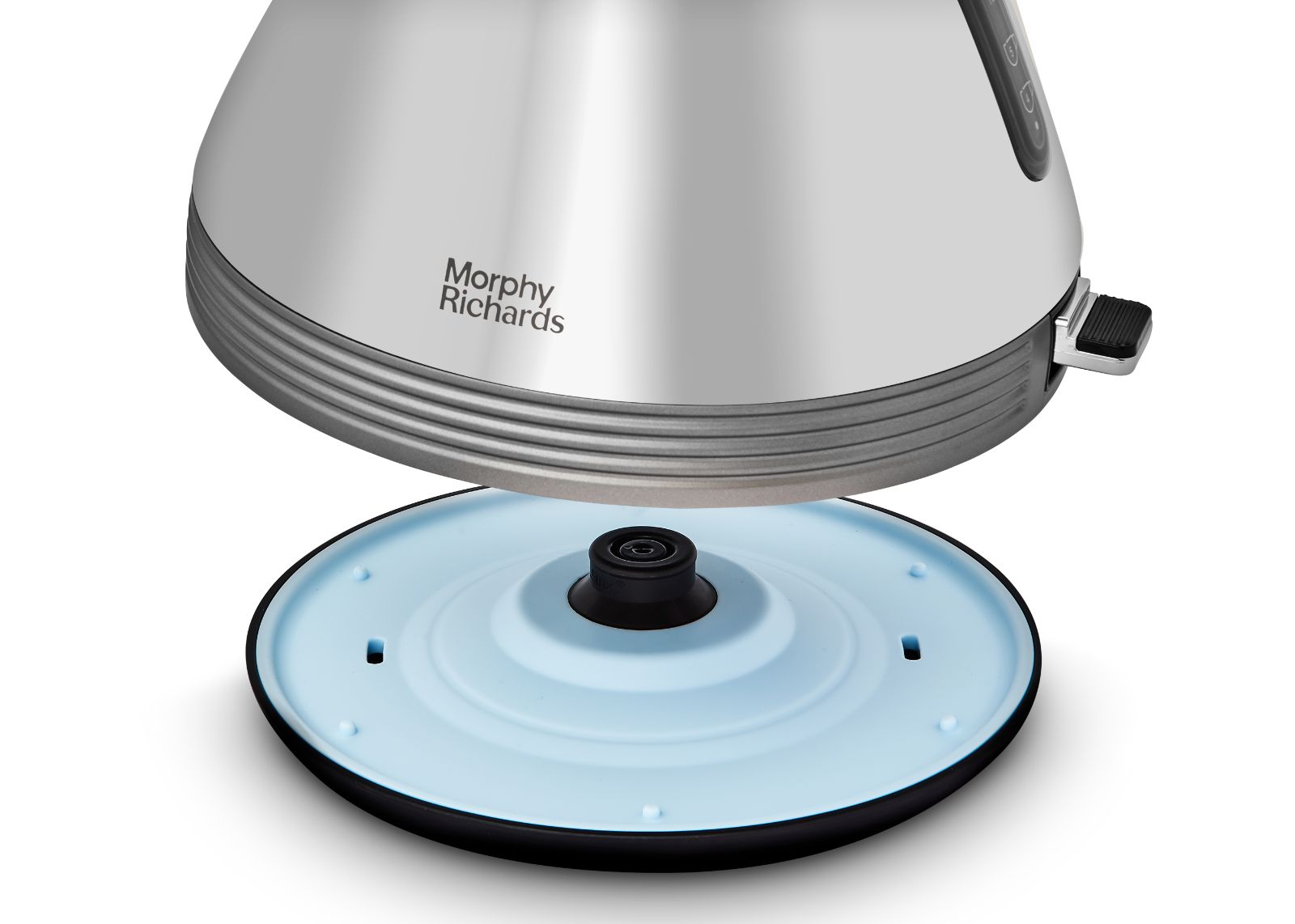 Morphy Richards Silver Venture Retro Pyramid 1.5L 3KW Kettle 100333
