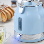 Swan Retro Revive Blue Stovetop Kettle 2 Slice Toaster Kitchen Canisters Set4
