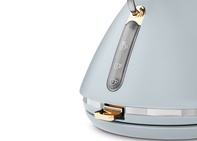 Morphy Richards Accents Ocean Grey & Gold 1.5L 3KW Pyramid Kettle & 4 Slice Toaster