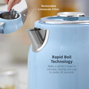 Swan Retro Revive Blue Kettle 2 Slice Toaster Microwave Canisters Bundle Set7