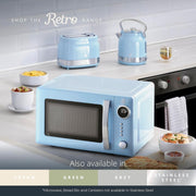 Swan Retro Revive Blue Microwave 20L 800W Digital Microwave SM4425BLU2