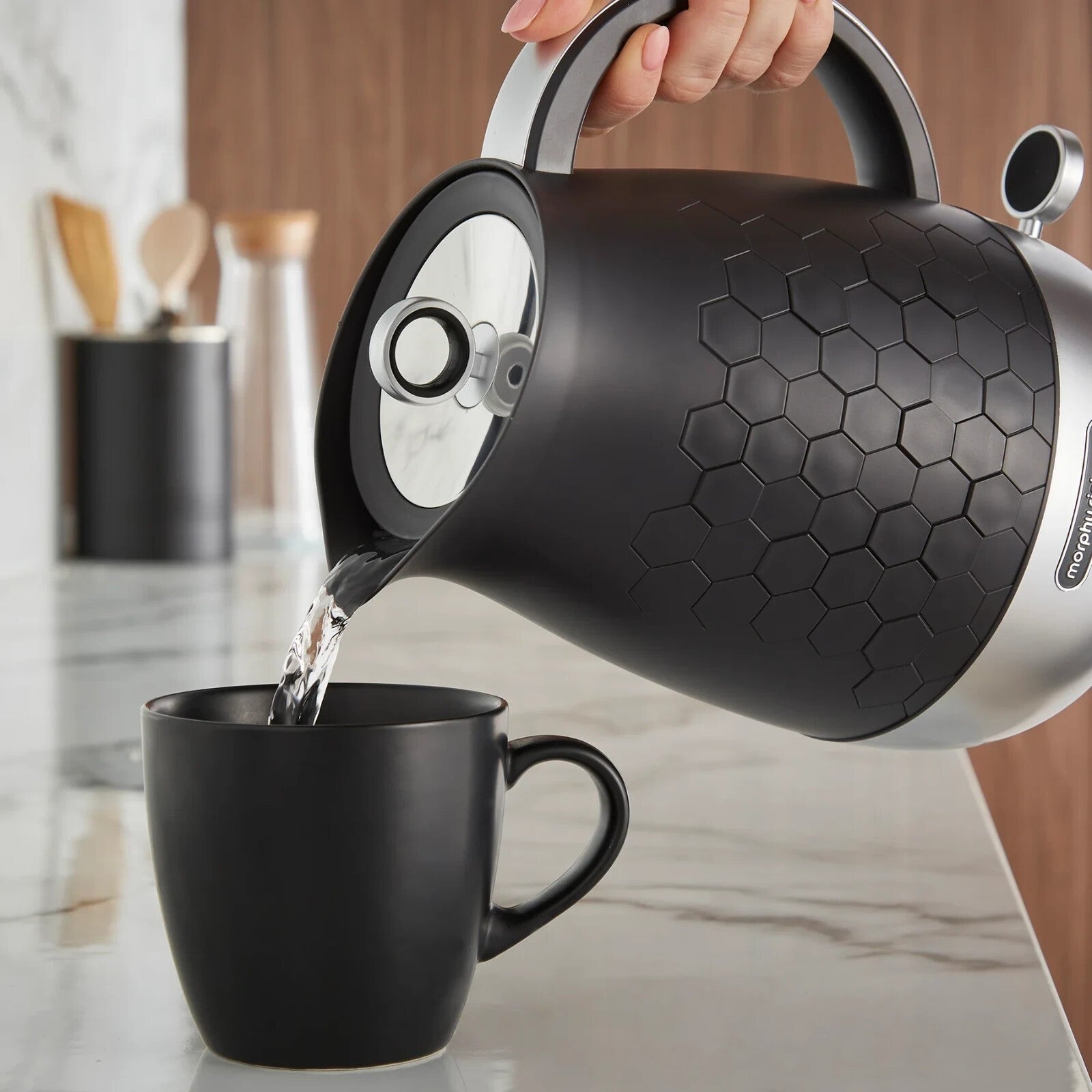 Morphy Richards Cassini Kettle Toaster Microwave Black Matching Kitchen Bundle8