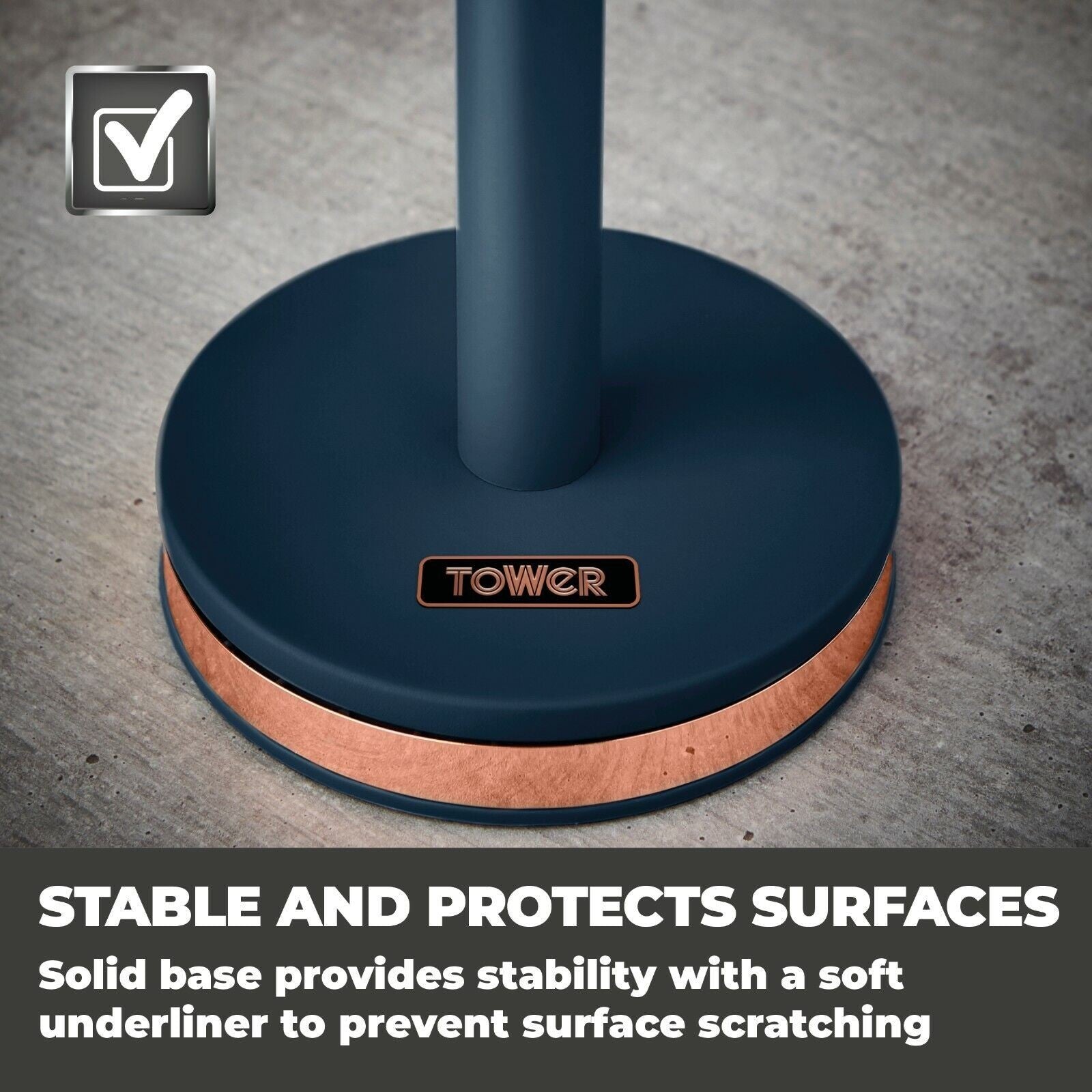 Tower Cavaletto Blue Kettle Toaster Microwave Breadbin Canisters Towel Pole Set20