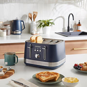 Morphy Richards Illumination Navy Peony 1.7L Jug Kettle & 4 Slice Toaster Set3