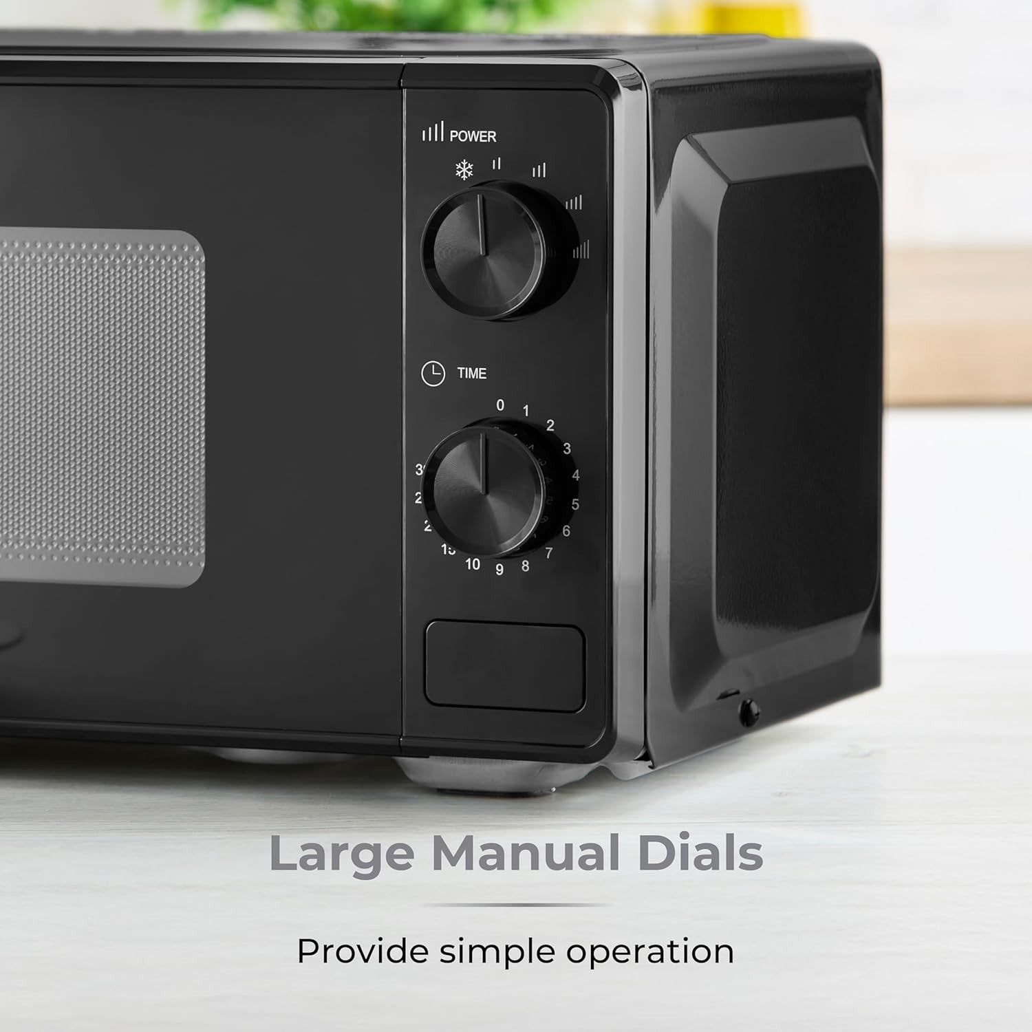 Tower Microwave Black 20L 800W 5 Power Levels Defrost Function T24044BLK1