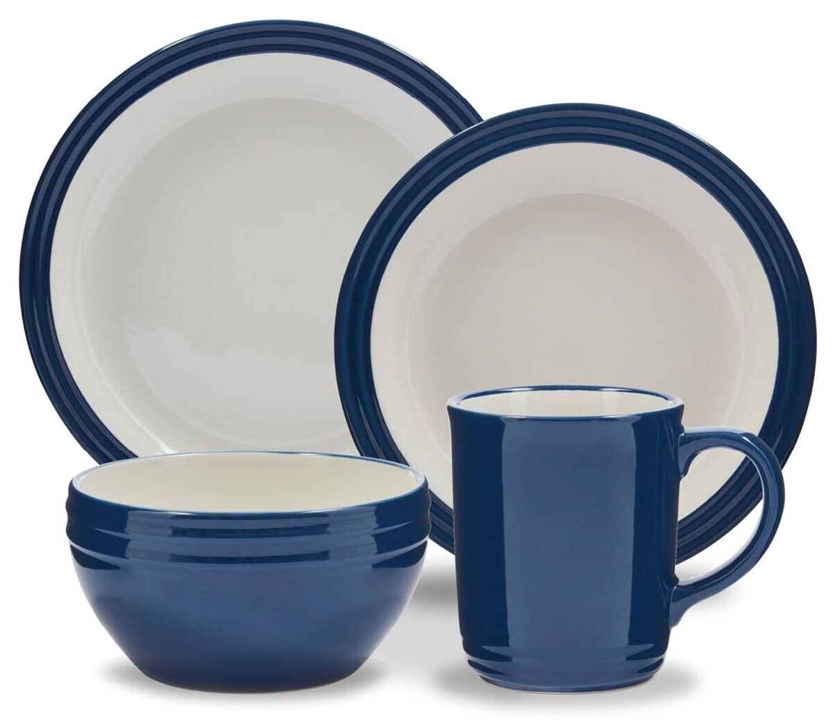 Barbary & Oak Foundry 16 Piece Dinnerware Set in Limoges Blue BO867011BLU