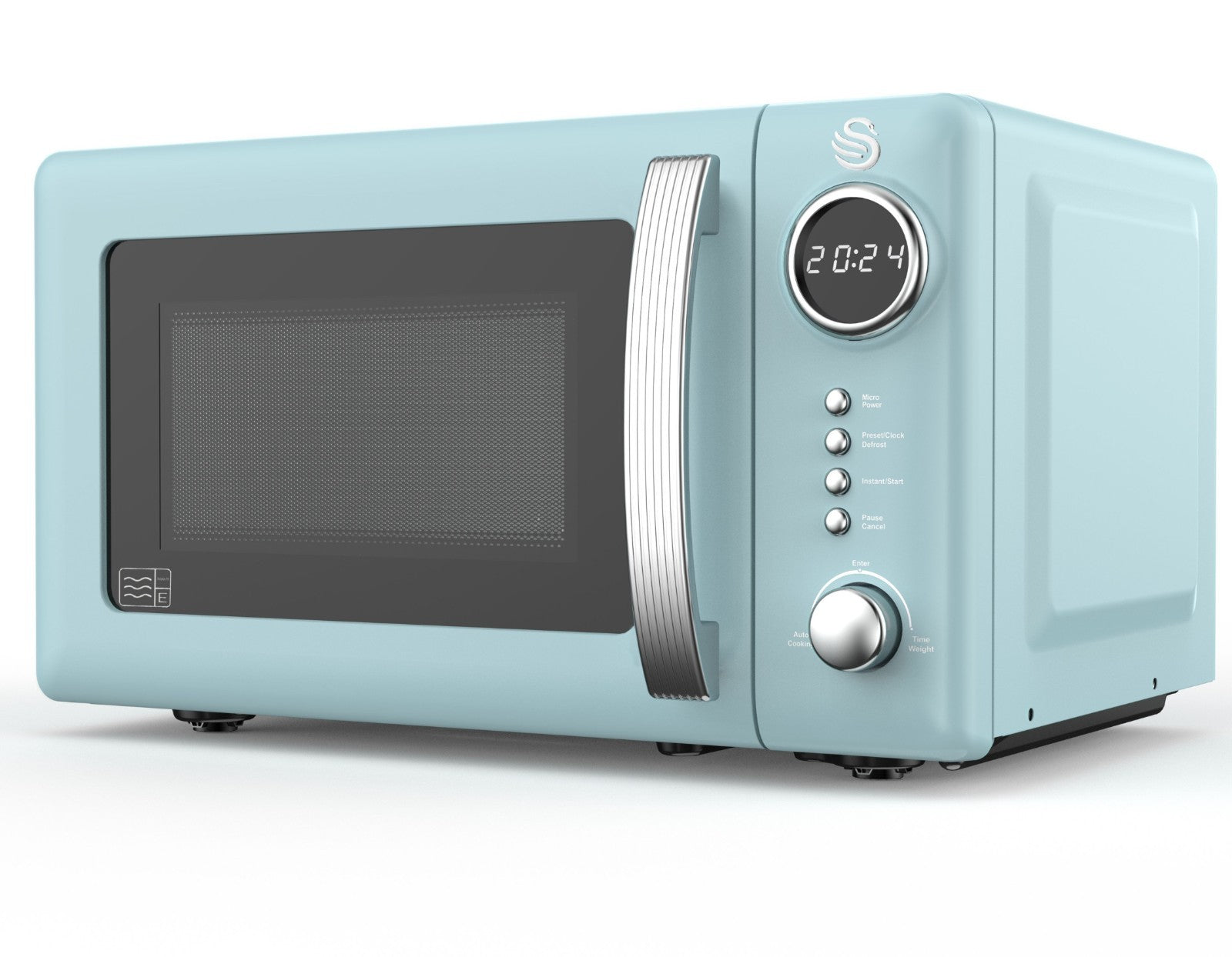 Swan Retro Revive Blue Jug Kettle 2 Slice Toaster Digital Microwave Kitchen Set3