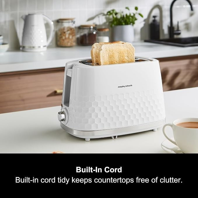 Morphy Richards Hive White 1.5L 3KW Kettle & 2 Slice Toaster Matching Set4