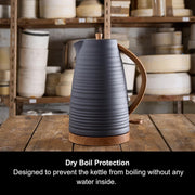 Morphy Richards Clay Flint Grey 1.7L 3kW Rapid Boil Jug Kettle 1031013