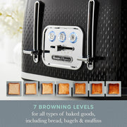 Swan Elegance Kettle, 4 Slice Toaster & 800W 20L Digital Microwave Set in Black13