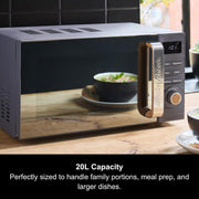 Morphy Richards Clay Flint Grey 20L 800W Digital Microwave 5120015