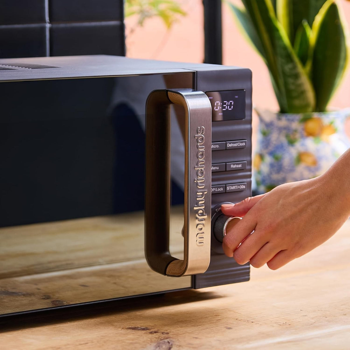 Morphy Richards Clay Flint Grey 20L 800W Digital Microwave 5120011