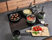 Morphy Richards 5 Piece Pan Set Green Recycled Aluminium Cookware Set 8590013
