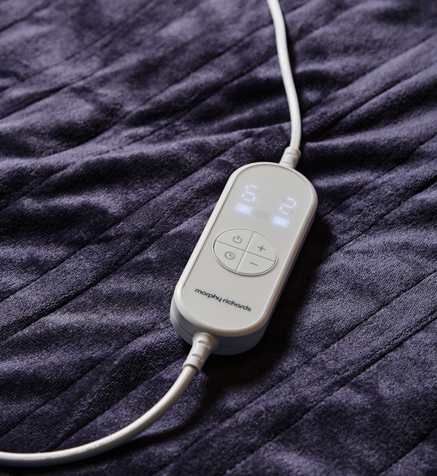 Morphy Richards EverCosy Electric Heated Throw Teddy Fleece Blanket Navy Small8