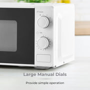 Tower Microwave White 20L 800W 5 Power Levels Defrost Function T24044WHT1