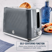 Swan Windsor Grey Kettle Toaster Microwave Breadbin Canisters Kitchen Bundle15