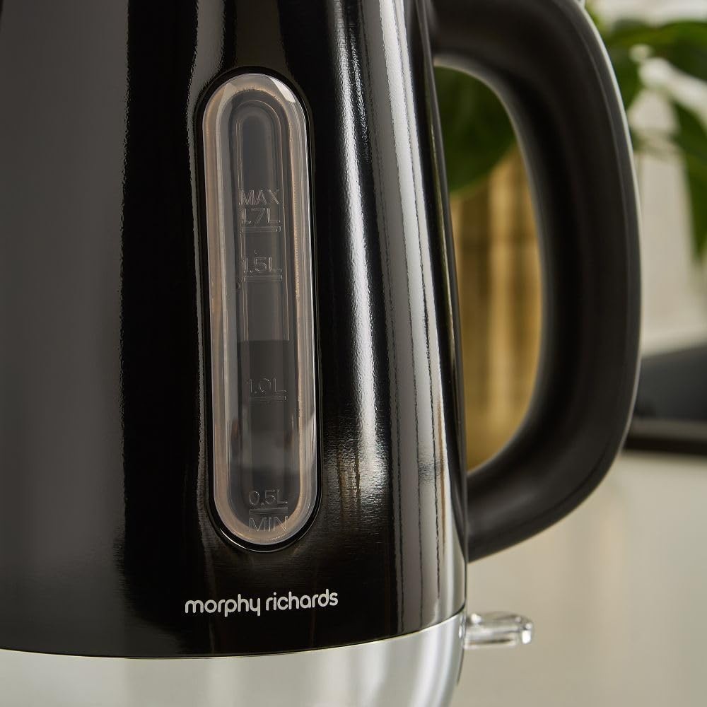 Morphy Richards Equip Black Kettle Toaster Breadbin & Canisters Kitchen Bundle3