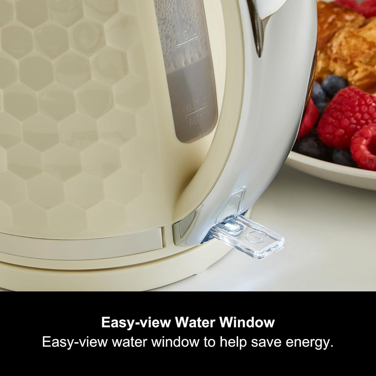 Morphy Richards Hive Cream 1.5L 3KW Kettle & 2 Slice Toaster Matching Set6