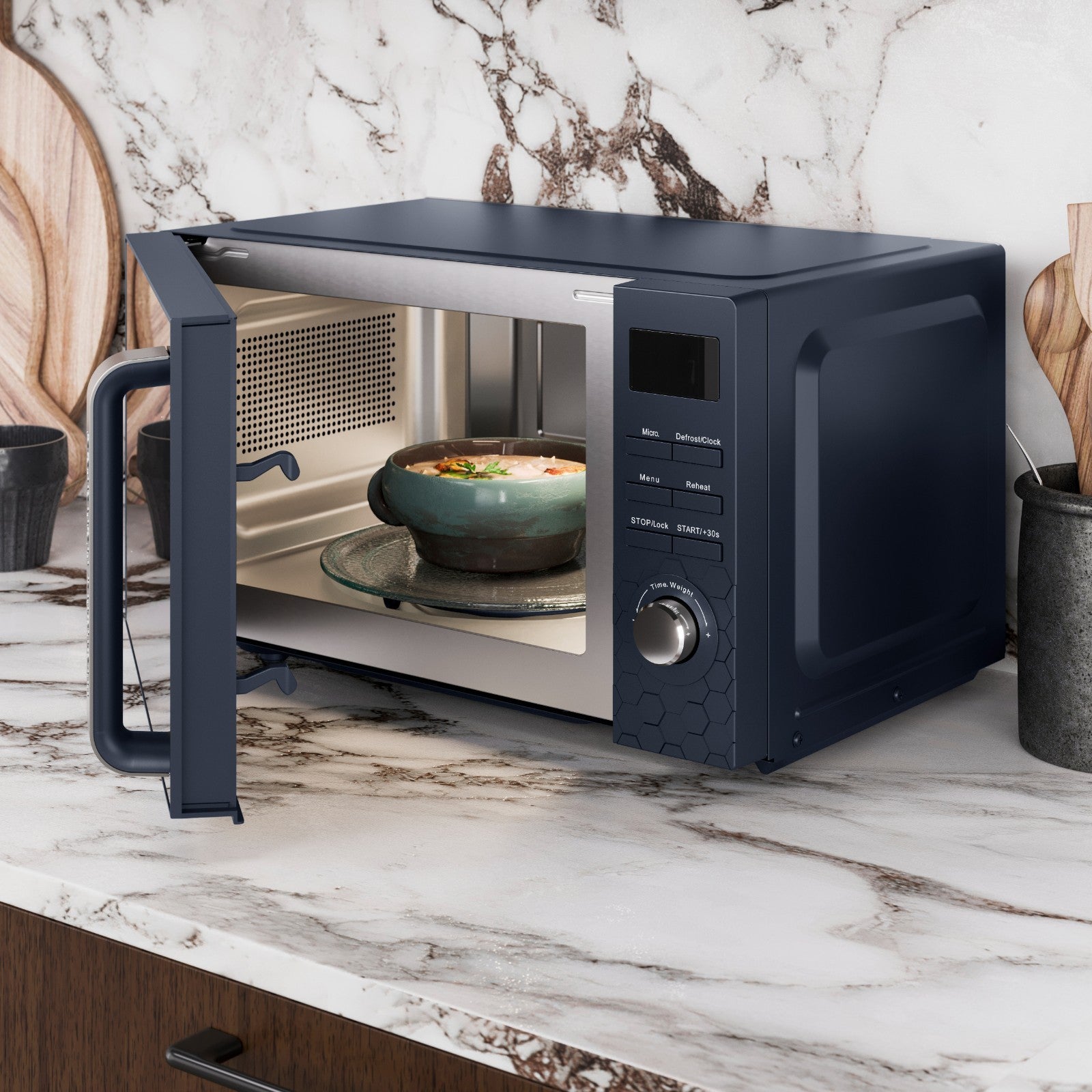 Morphy Richards Cassini 20L 800W Digital Microwave Outer Space Blue 5114212