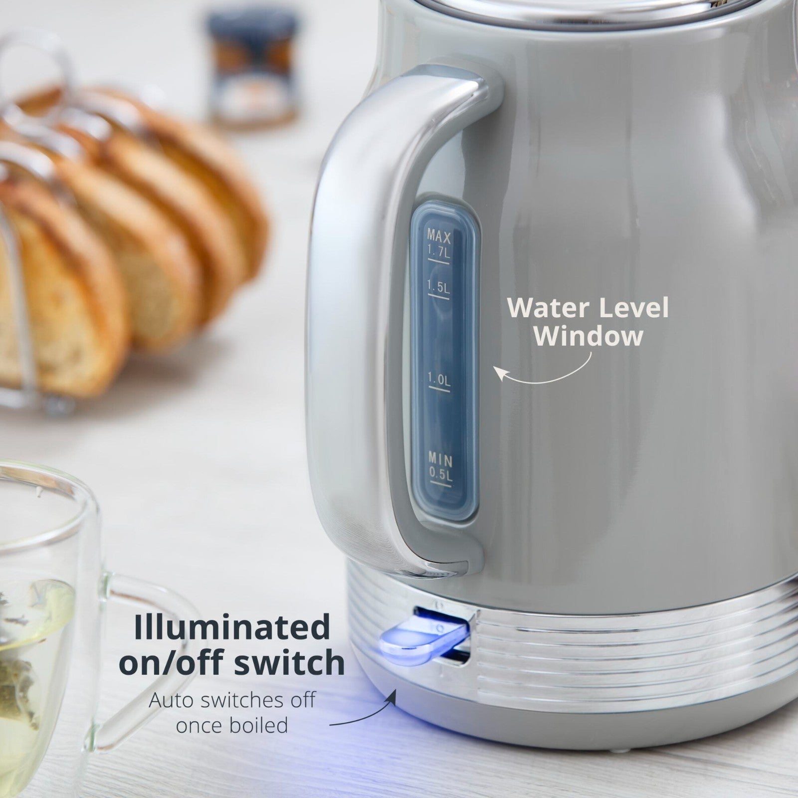 Swan Retro Revive Grey Kettle Toaster Air Fryer Microwave Slow Cooker Bundle Set11