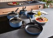 Morphy Richards 5 Piece Pan Set Blue Recycled Aluminium Cookware Set 8590026