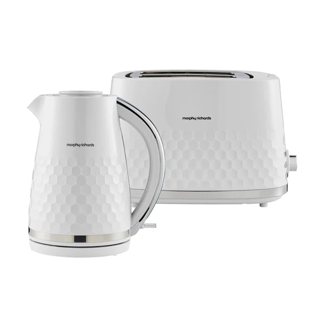 Morphy Richards Hive White 1.5L 3KW Kettle & 2 Slice Toaster Matching Set0