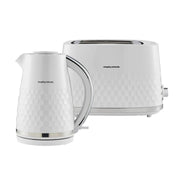 Morphy Richards Hive White 1.5L 3KW Kettle & 2 Slice Toaster Matching Set0