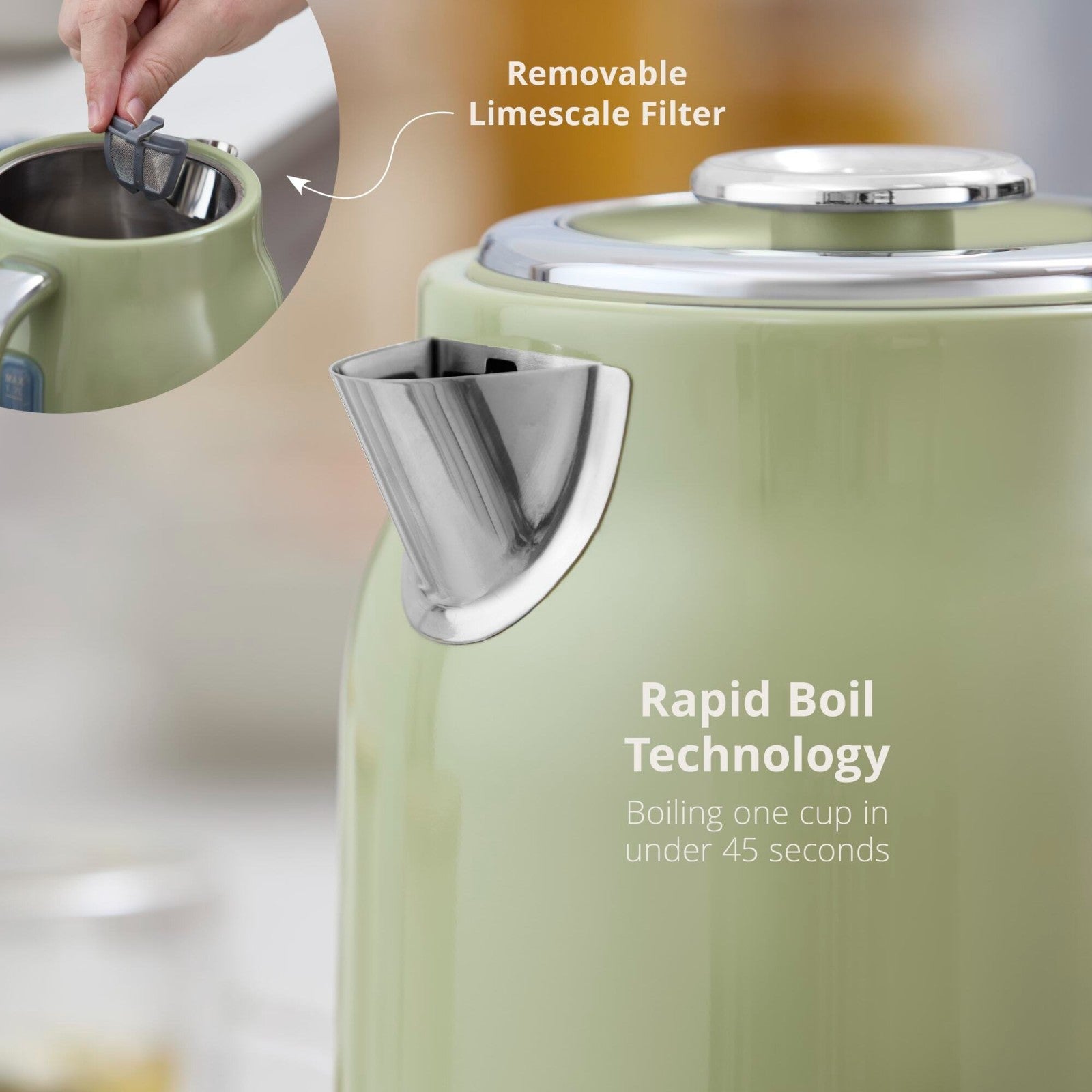 Swan Retro Revive Green Kettle 4 Slice Toaster & 3c Canisters Kitchen Bundle Set4