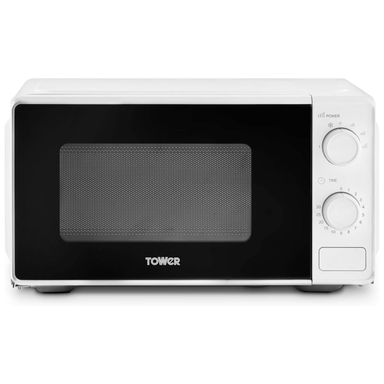 Tower Microwave White 20L 800W 5 Power Levels Defrost Function T24044WHT0