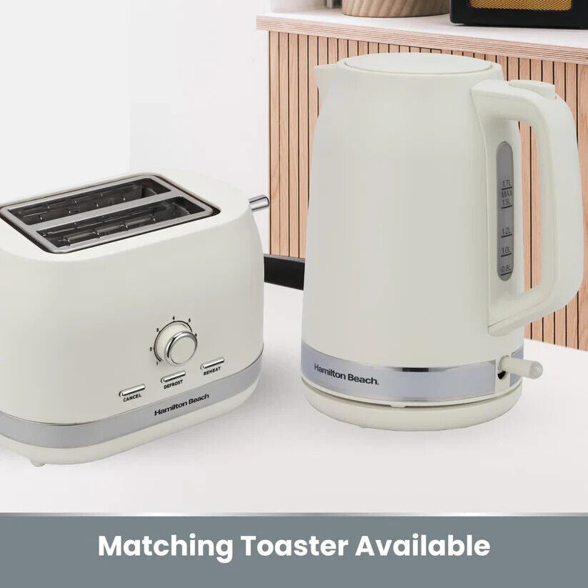 Hamilton Beach Ella Cream Kettle & 2 Slice Toaster Breakfast Set