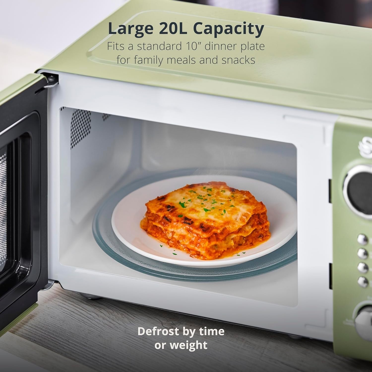 Swan Retro Revive Green Microwave 20L 800W Digital Microwave SM4425GRN3